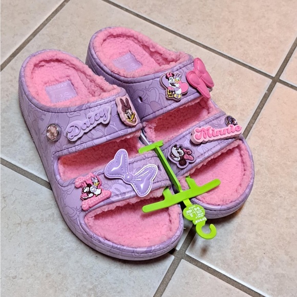 Crocs Disney Minnie Mouse & Daisy Classic Cozzzy Sandals - Women's size 9 - Picture 2 of 7